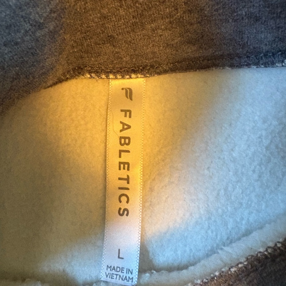 Fabletics Light Gray Women's Mock Neck Sweatshirt - image 3